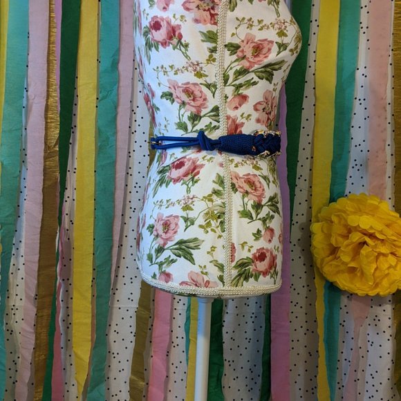 Vintage Braided Belt with Beaded Detail - Picture 4 of 7